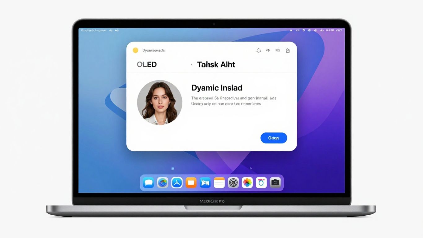 未来的なMacBook Proのタッチスクリーンとダイナミックアイランド