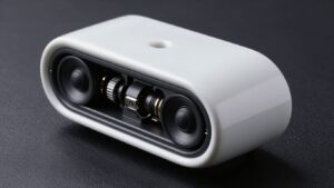 京セラ製セラミック・スーパートゥイーターのクローズアップ