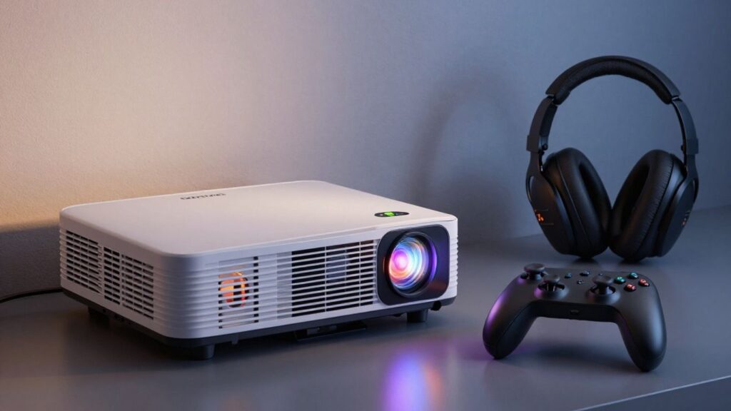 注目のガジェット、ポータブルプロジェクターとシューティングゲームセット