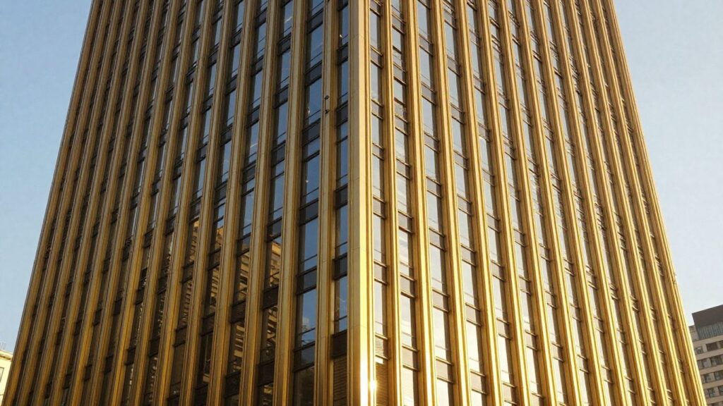 不動産クラウドファンディングのビルと太陽の光